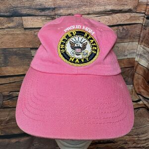 United States Navy Seal Proud Mom Hat Great Lakes Pink Adjustable Strapback Cap